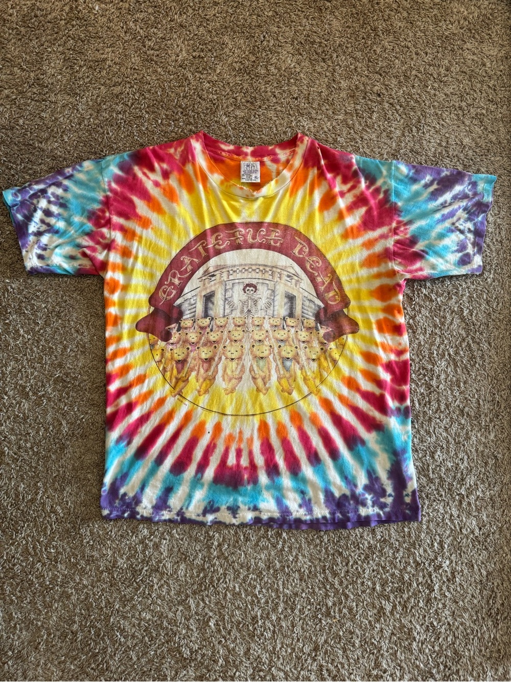 Vintage 1994 Single Stitch tie dye Grateful Dead Soldier field concert shirt
